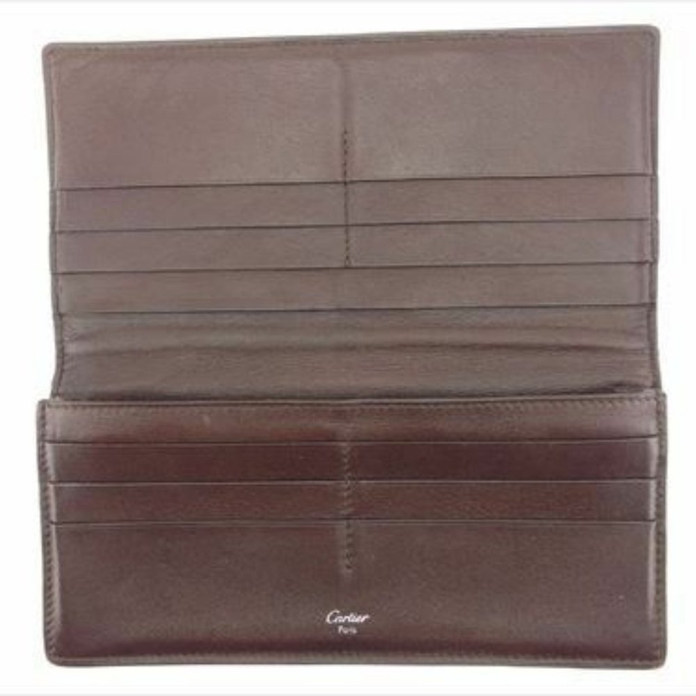 Cartier Wallet Purse Long Wallet Brown Woman unisex Authentic Used T7374 - Picture 5 of 8